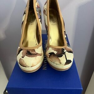 Baby Phat Floral Tan and Black Heels